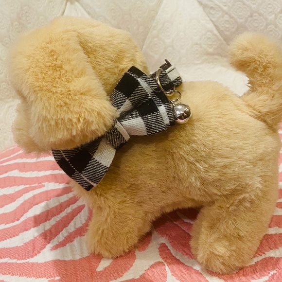 O6-NEW Black & White Buffalo Plaid Bowtie Breakaway Cat/Dog Collar with Bell - Picture 4 of 7